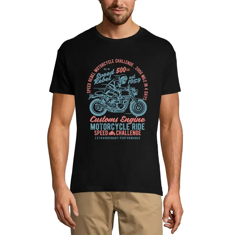 Ultrabasic Men's T-Shirt Speed Rebel Motorcycle 1959 - Custom Engine Ride Tee Shirt 3