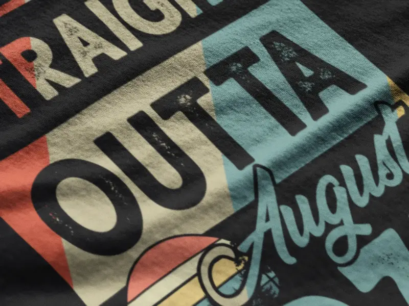 Ultrabasic Men's T-Shirt Straight Outta August 1974 - Vintage 47Th Birthday Gift Tee Shirt 1