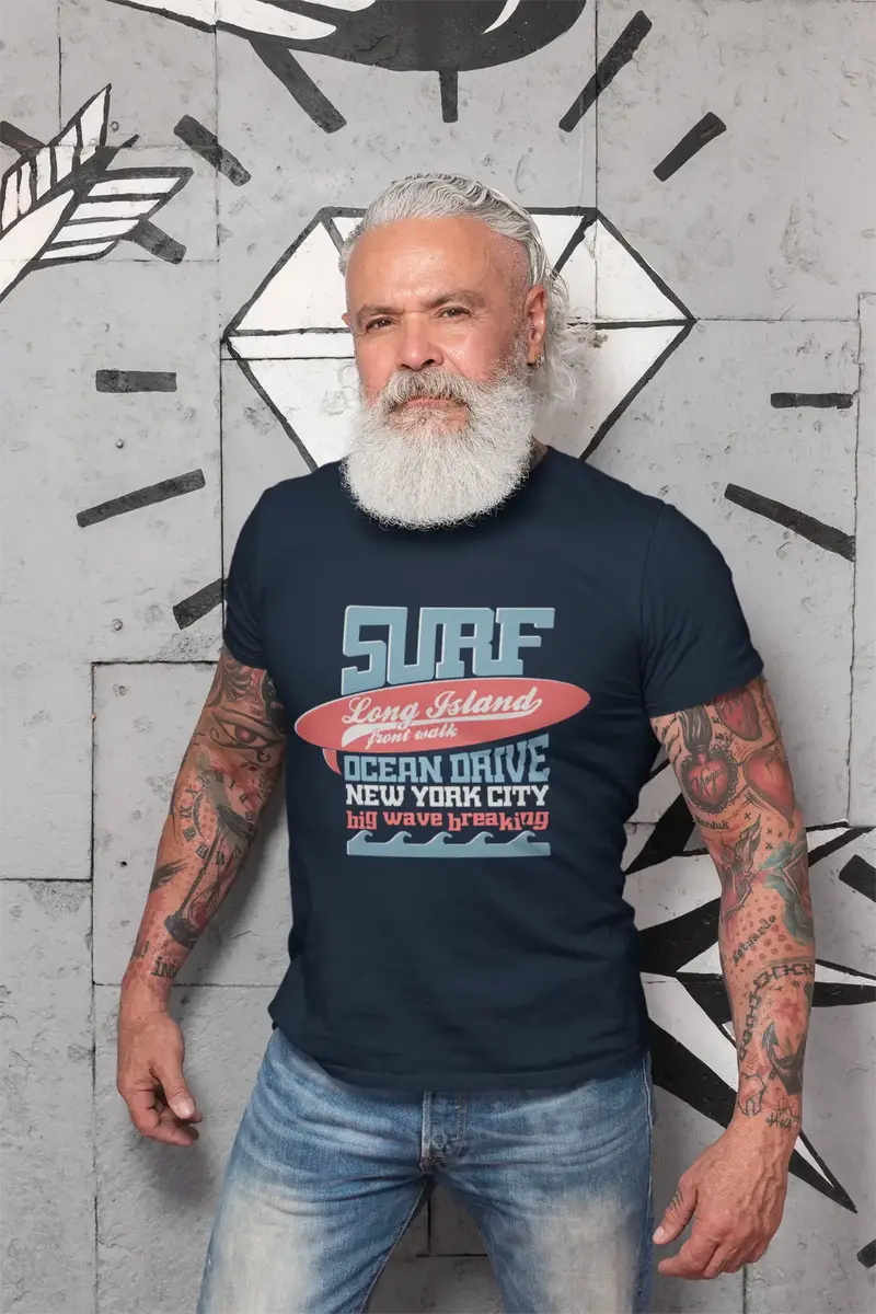 Ultrabasic Men's T-Shirt Surf Ocean Driver New York City - Surfing Tee Shirt 1