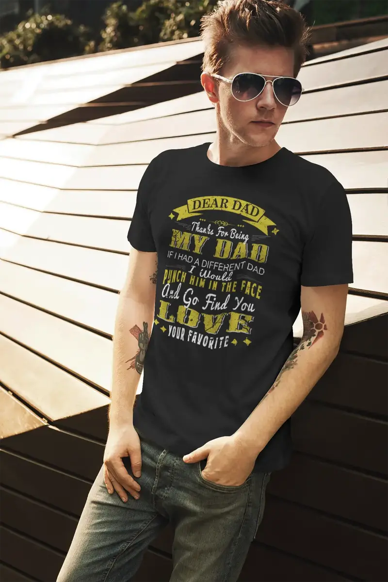 Ultrabasic Men's T-Shirt Thanks For Being My Dad - Cute Daddy Tee Shirt 1