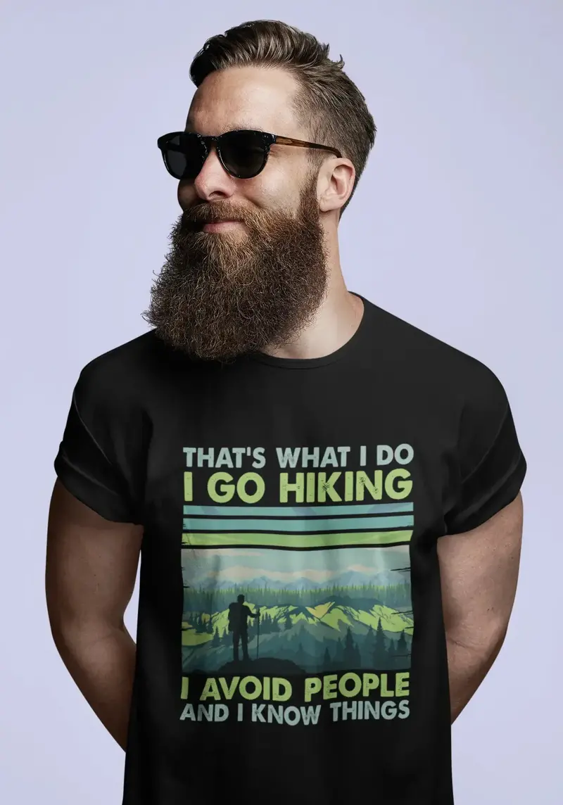 Ultrabasic Men's T-Shirt That's What I Do I Go Hiking I Avoid People - Mountain Hiker Tee Shirt 1