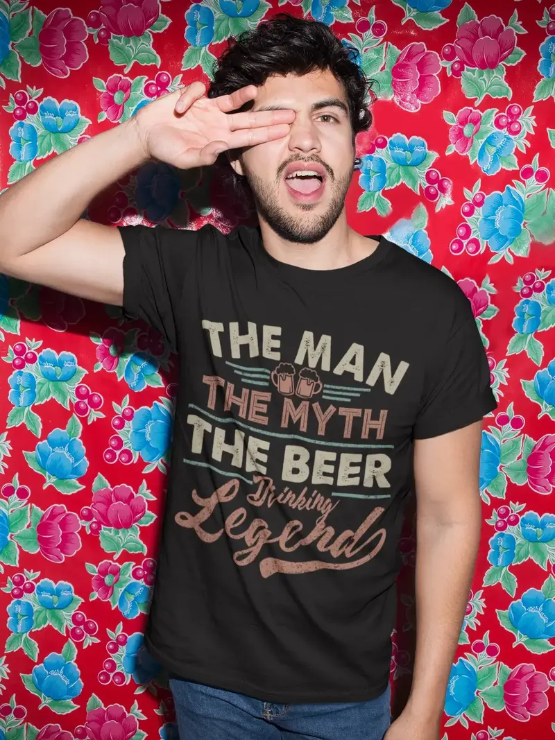 Ultrabasic Men's T-Shirt The Man Myth Beer - Drinking Legend - Beer Lover Tee Shirt 1