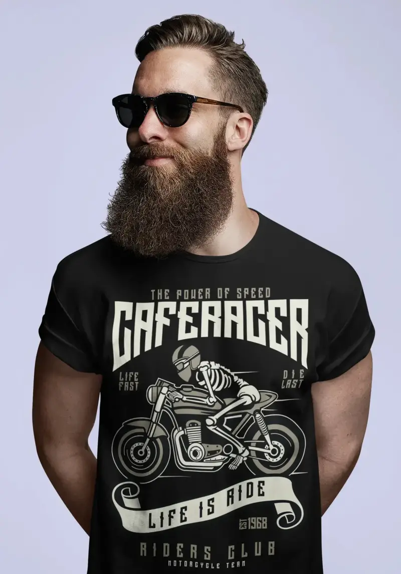 Ultrabasic Men's T-Shirt The Power Of Speed Caferacer - Life Is Ride Est 1968 1