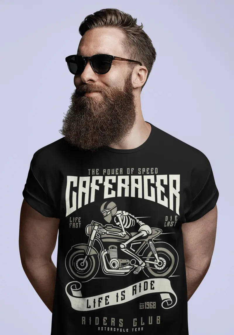 Ultrabasic Men's T-Shirt The Power Of Speed Caferacer - Life Is Ride Est 1968 2