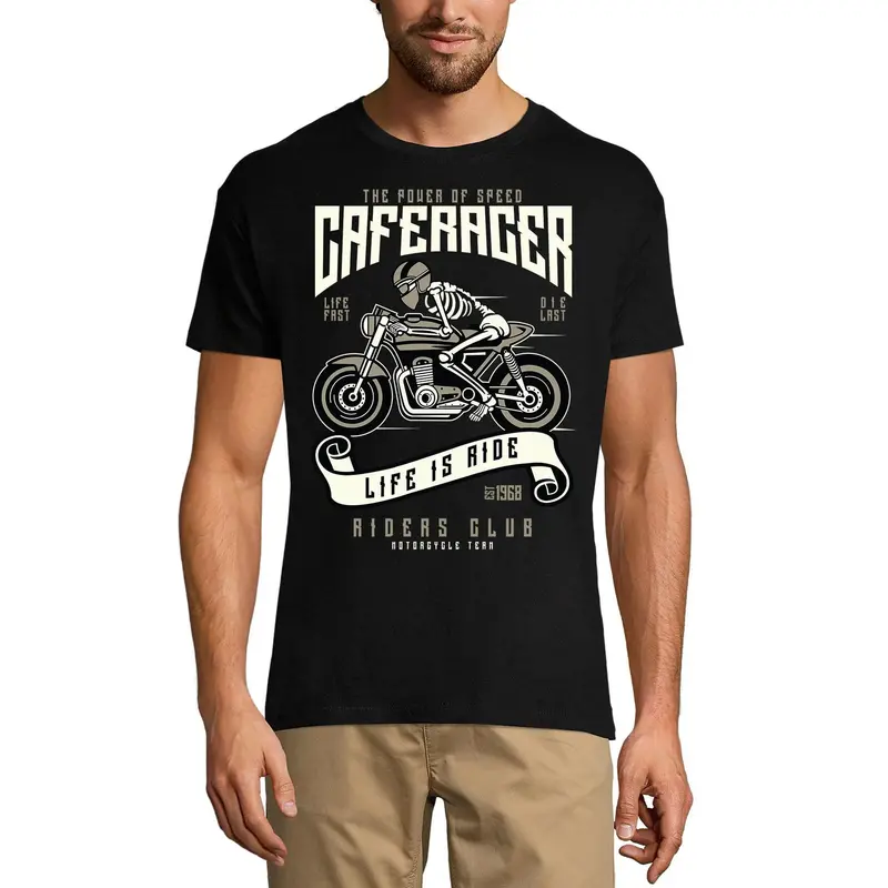 Ultrabasic Men's T-Shirt The Power Of Speed Caferacer - Life Is Ride Est 1968 3
