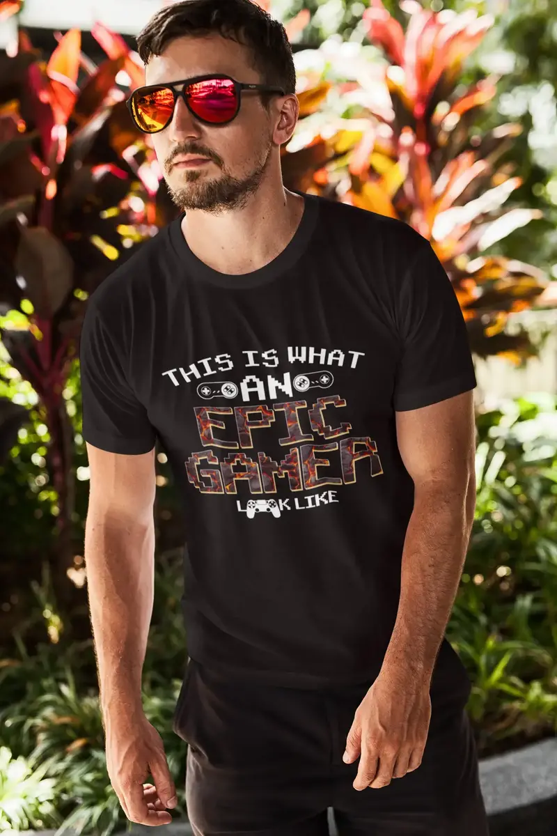 Ultrabasic Men's T-Shirt This Is What An Epic Gamer Look Like - Gaming Apparel 1