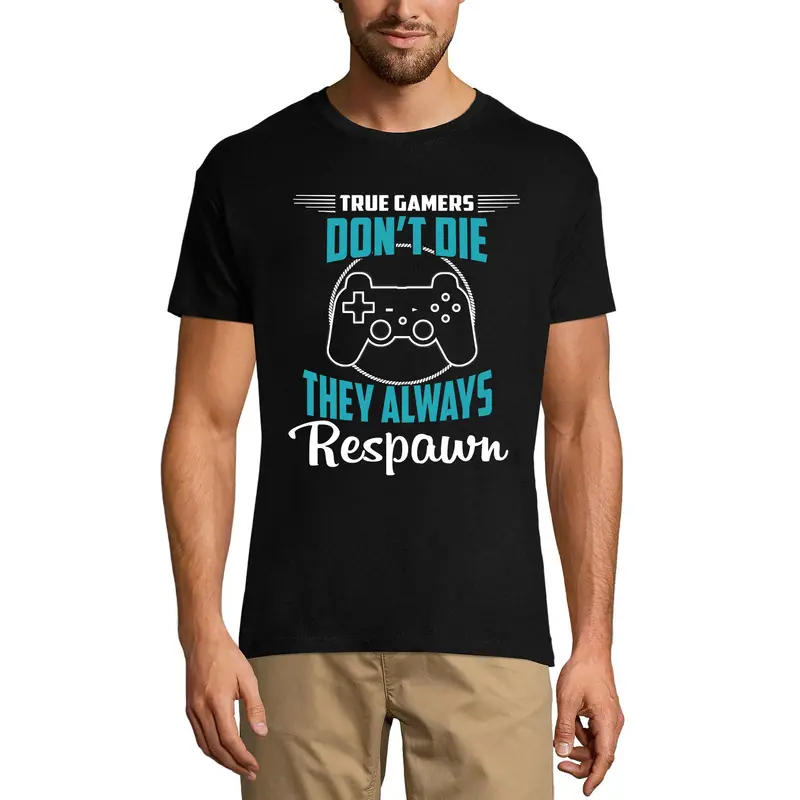 Ultrabasic Men's T-Shirt True Gamers Don't Die - Video Games Graphic Tees 2