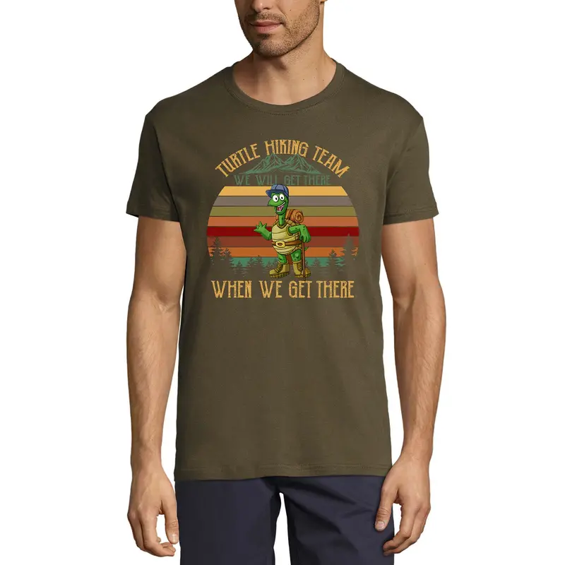 Ultrabasic Men's T-Shirt Turtle Hiking Team - Mountain Hiker Tee Shirt 1