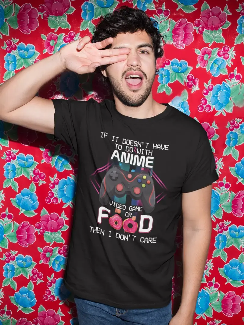 Ultrabasic Men's T-Shirt Video Game Or Food - Gaming Apparel - Adults T-Shirt 1