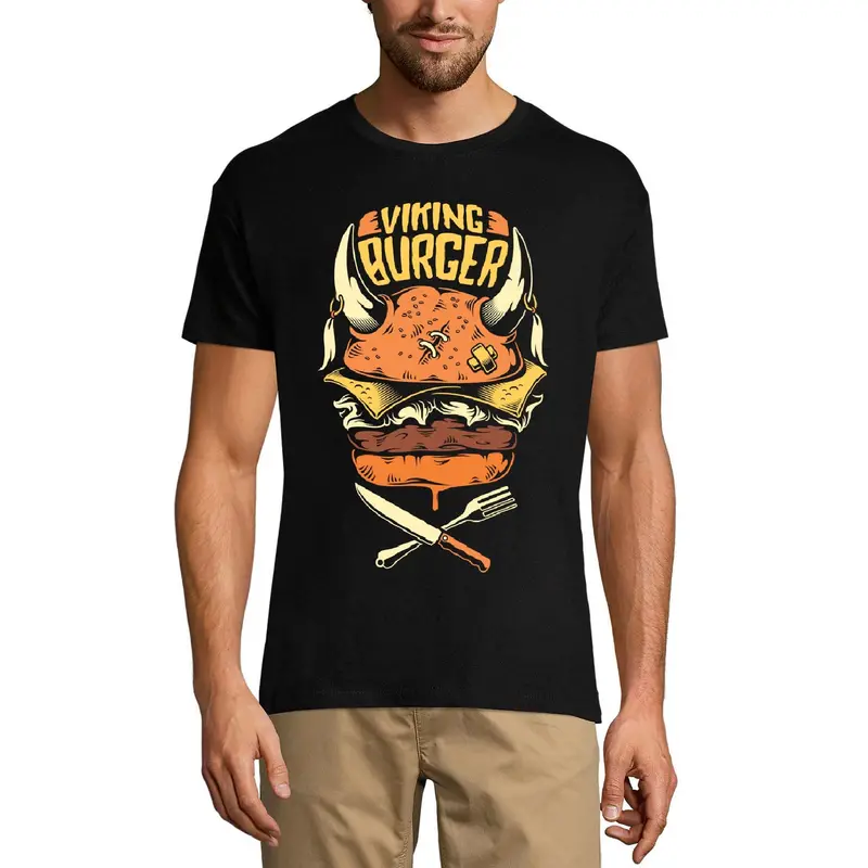 Ultrabasic Men's T-Shirt Viking Burger - Short Sleeve Tee Shirt 1