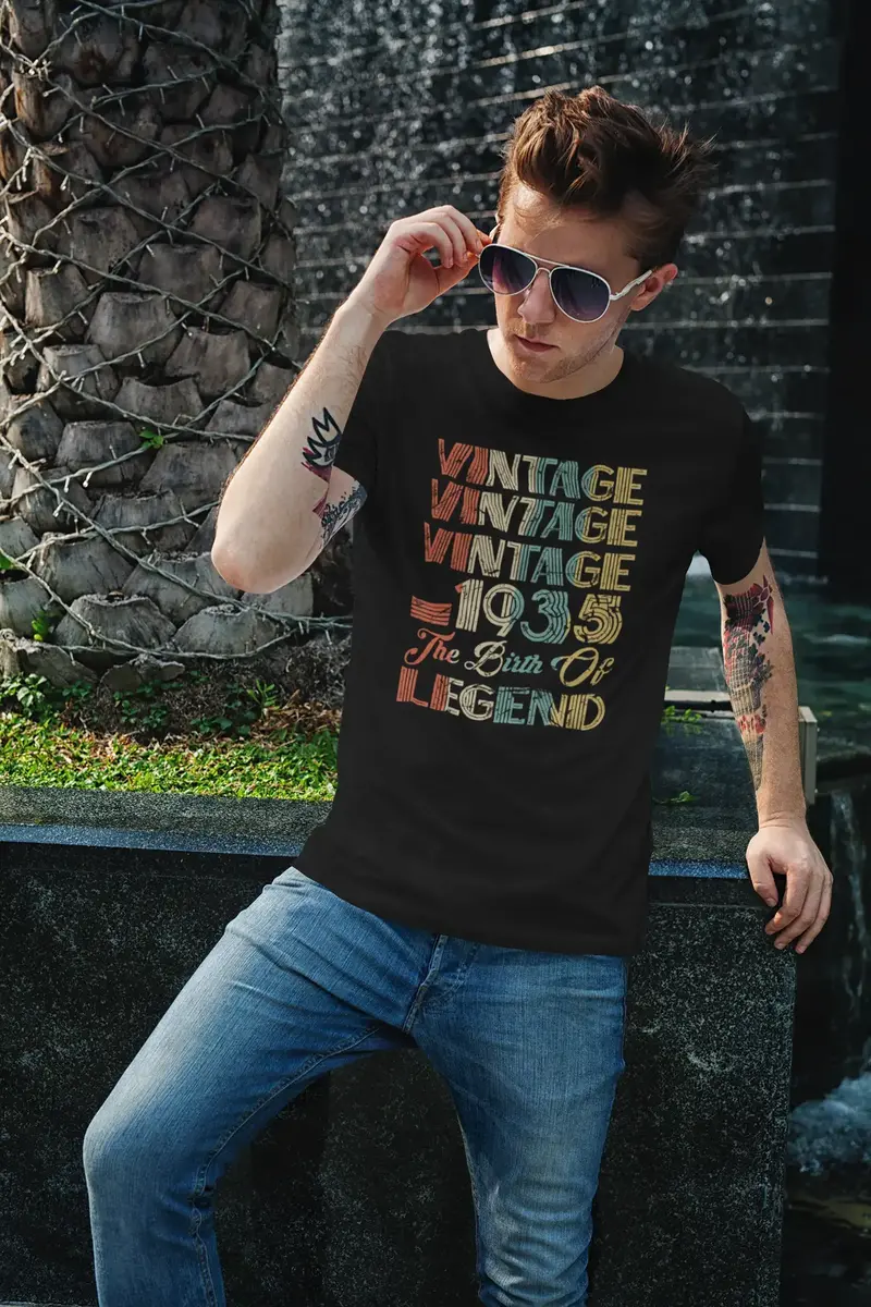 Ultrabasic Men's T-Shirt Vintage 1935 The Birth Of Legend - 85Th Birthday Gift Tee Shirt For Men 1