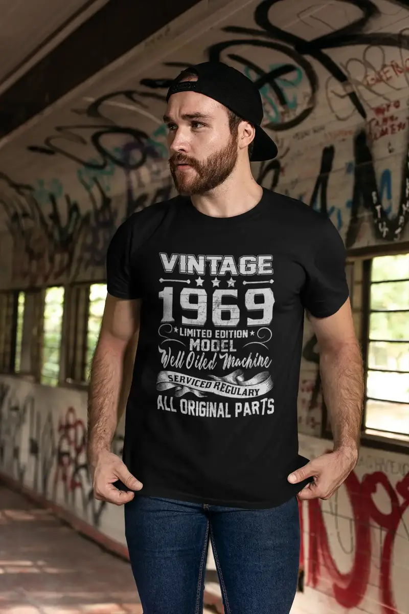 Ultrabasic Men's T-Shirt Vintage 1969 Limited Edition Well Oiled Machine - 51St Birthday Gift Tee Shirt 1
