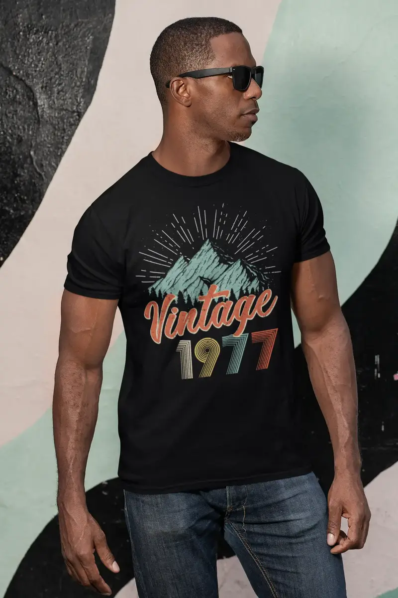 Ultrabasic Men's T-Shirt Vintage 1977 - Retro 44Th Birthday Gift Tee Shirt 1