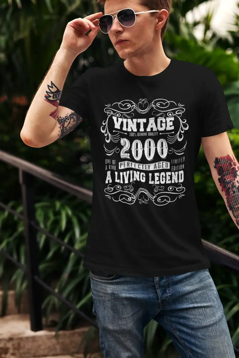 Ultrabasic Men's T-Shirt Vintage 2000 Perfectly Aged - 20Th Birthday Gift Tee Shirt 1