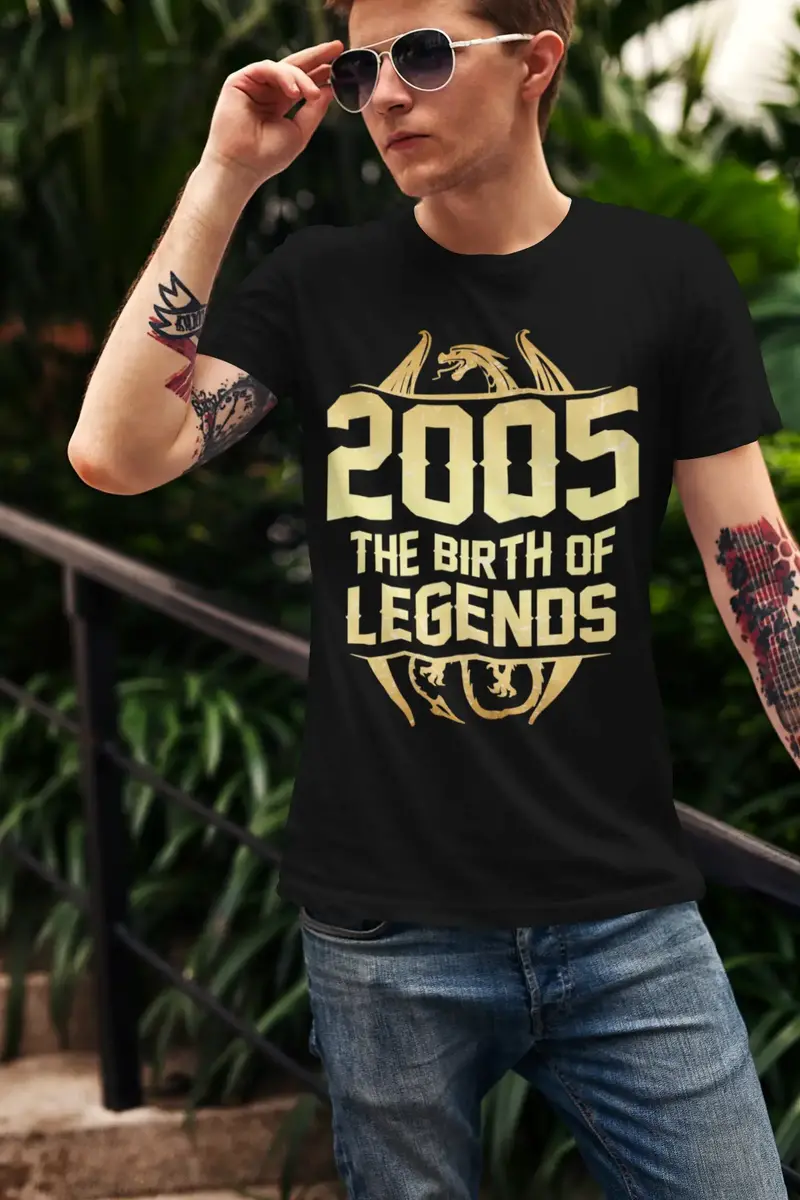 Ultrabasic Men's T-Shirt Vintage 2005 The Birth Of Legends - 15Th Birthday Gift Tee Shirt 1