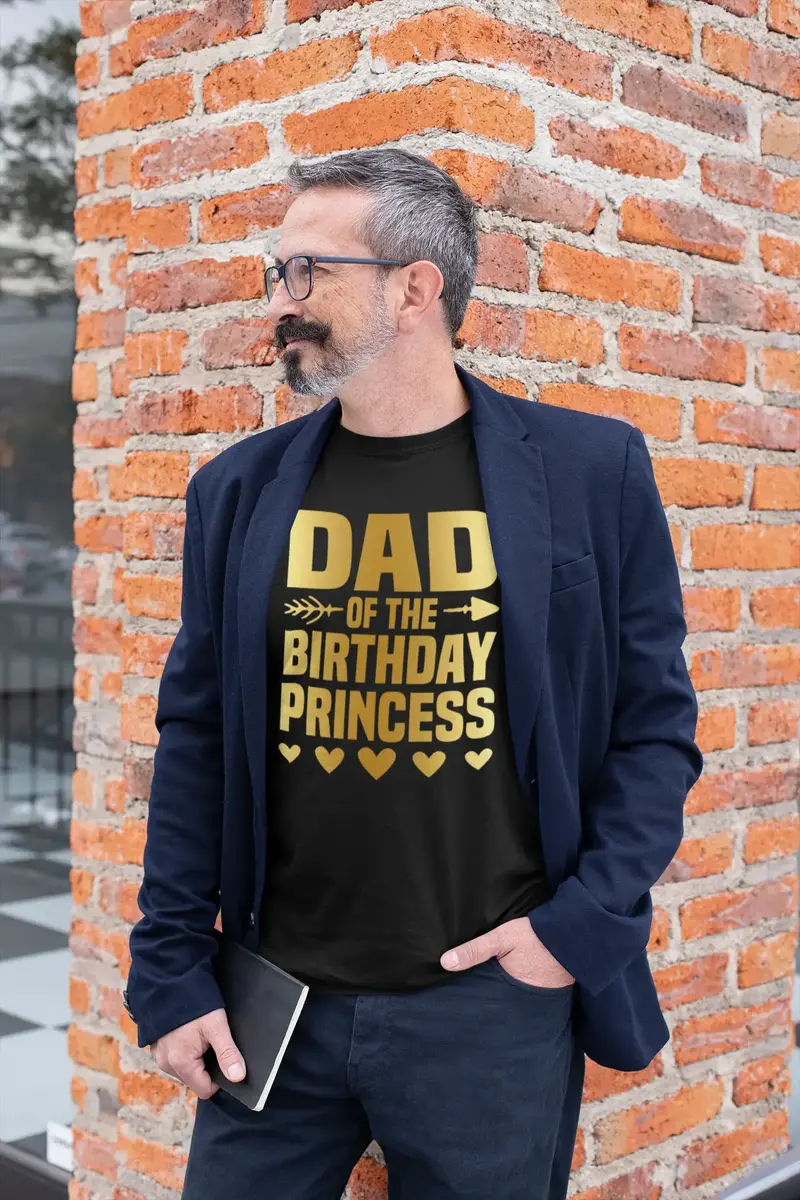 Ultrabasic Men's T-Shirt Vintage Dad Of The Birthday Princess - Father Love Tee Shirt 1