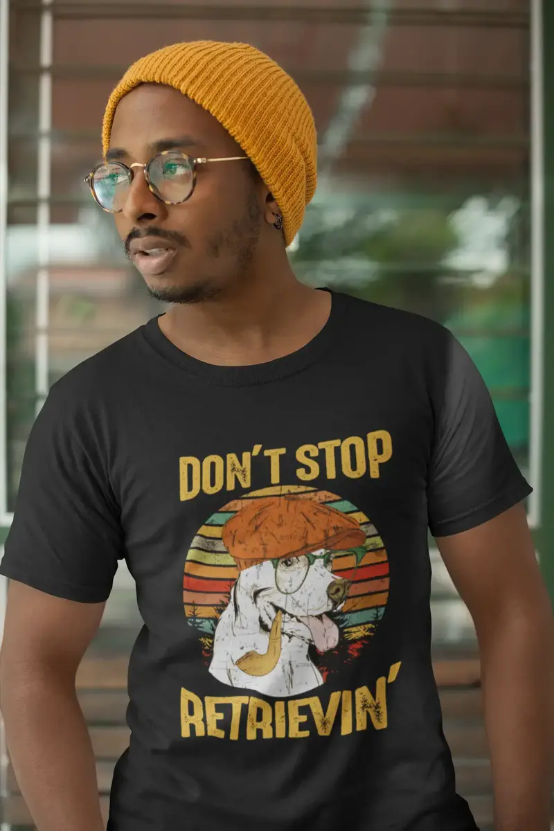 Ultrabasic Men's T-Shirt Vintage Don't Stop Retrievin - Retro Dog Tee Shirt 1