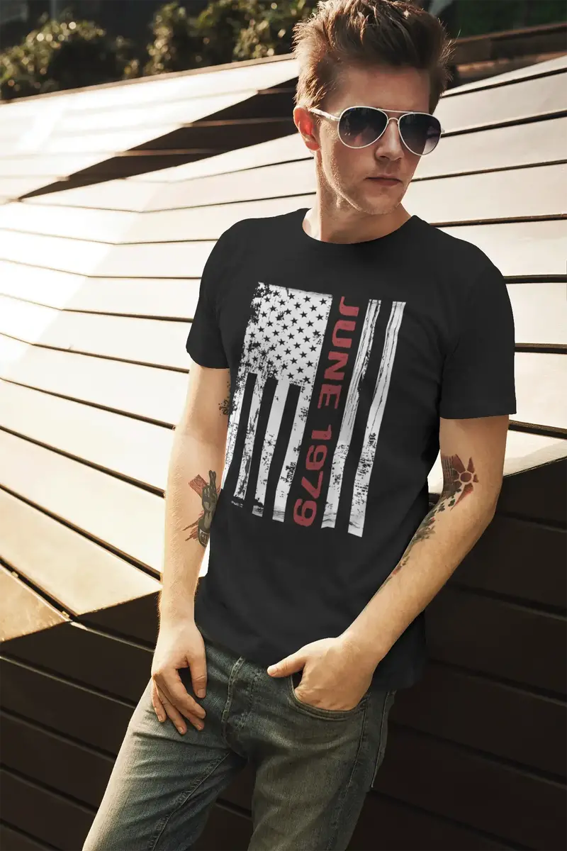 Ultrabasic Men's T-Shirt Vintage June 1979 - Patriotic 41St Birthday Gift Tee Shirt 1