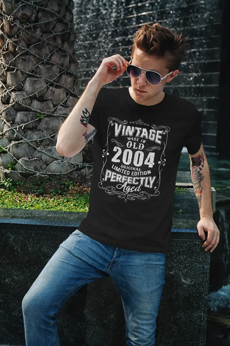 Ultrabasic Men's T-Shirt Vintage Made In 2004 Original - Perfectly Aged Gift For 17Th Birthday Tee Shirt 1
