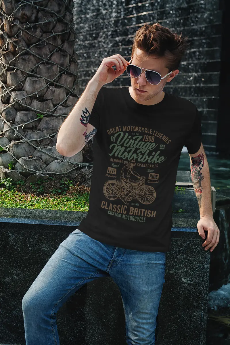 Ultrabasic Men's T-Shirt Vintage Motorbike - Classic British Motorcycle Tee Shirt 2