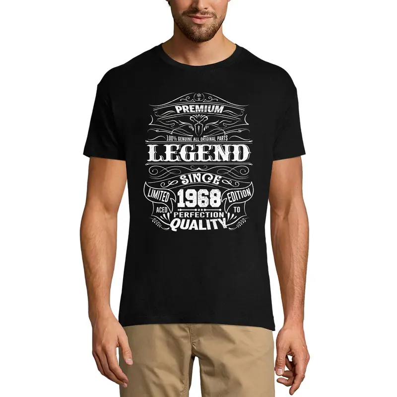 Ultrabasic Men's T-Shirt Vintage Premium Legend Since 1968 - 52Nd Birthday Gift Tee Shirt 3