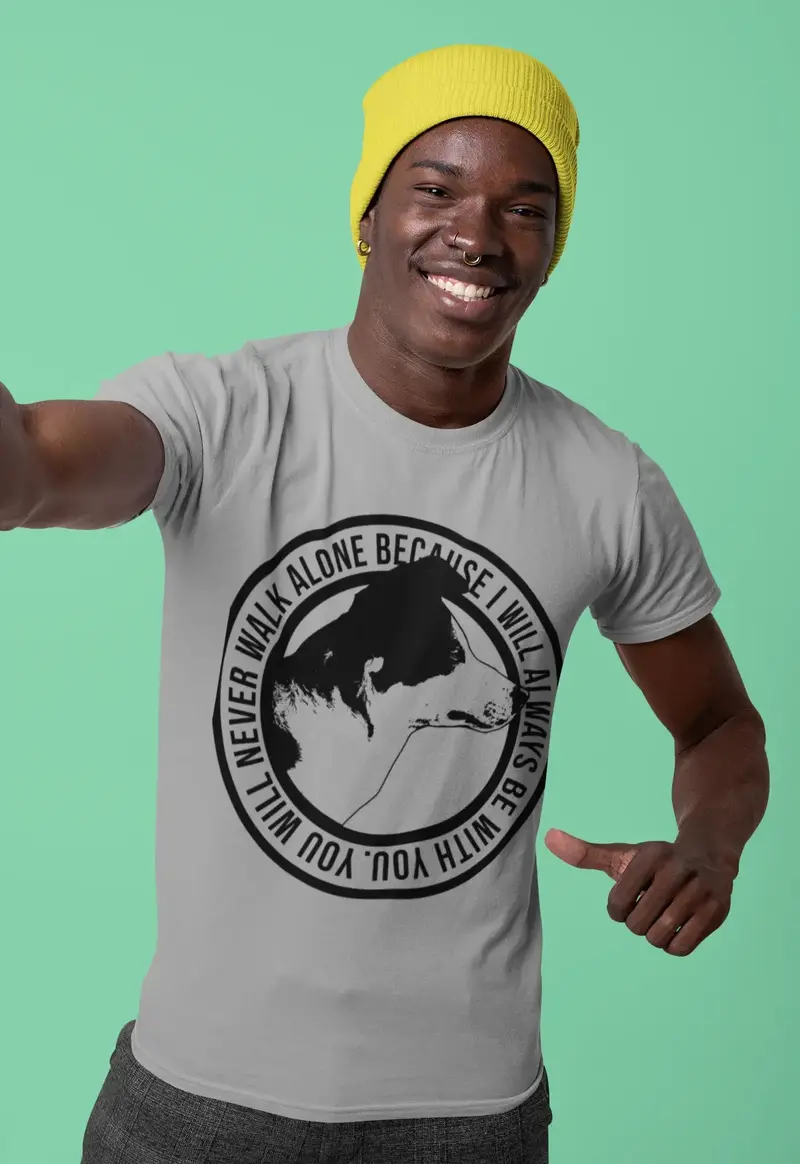 Ultrabasic Men's T-Shirt You Will Never Walk Alone - Dog Best Friend Shirt For Men 1