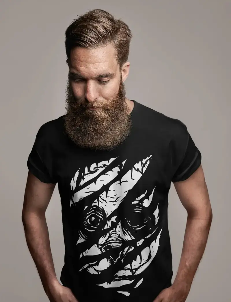 Ultrabasic Men's Torn T-Shirt Cute Dog - Graphic Apparel - Vintage Shirt 1
