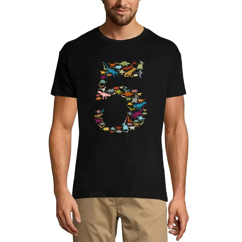 Ultrabasic Men's Vintage T-Shirt 5 Five Funny Dinosaurs Tee Shirt 1
