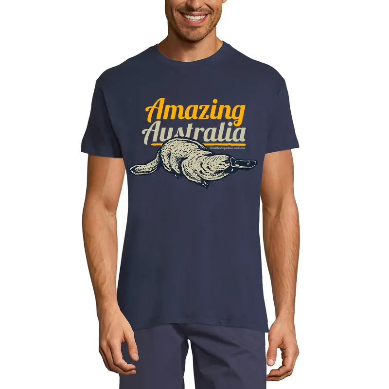 Ultrabasic Men's Vintage T-Shirt Amazing Australia - Platypus - Graphic Apparel 1