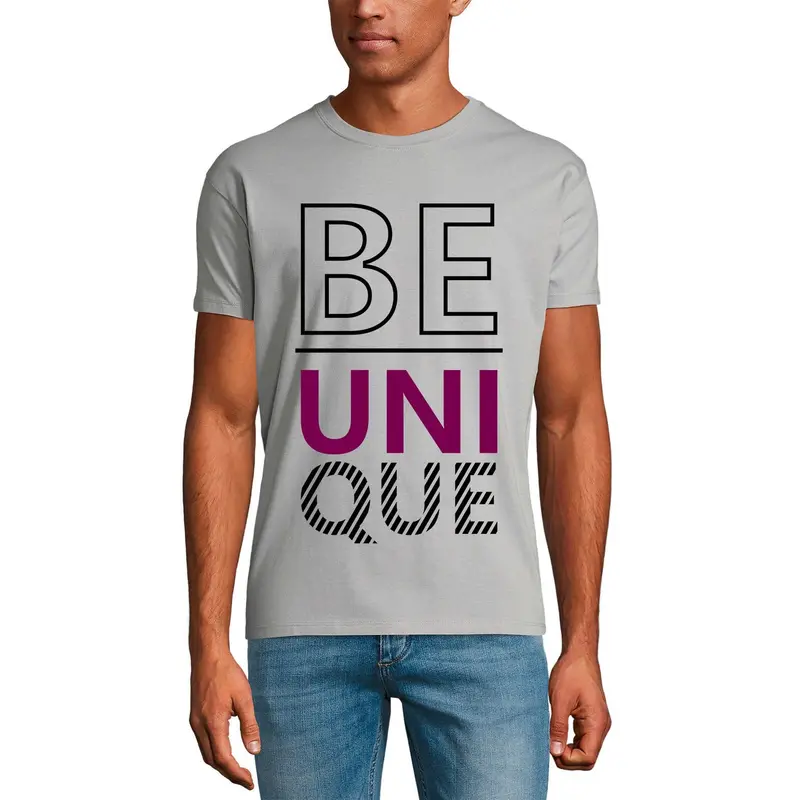 Ultrabasic Men's Vintage T-Shirt Be Unique - Motivational Quote - Graphic Apparel 1