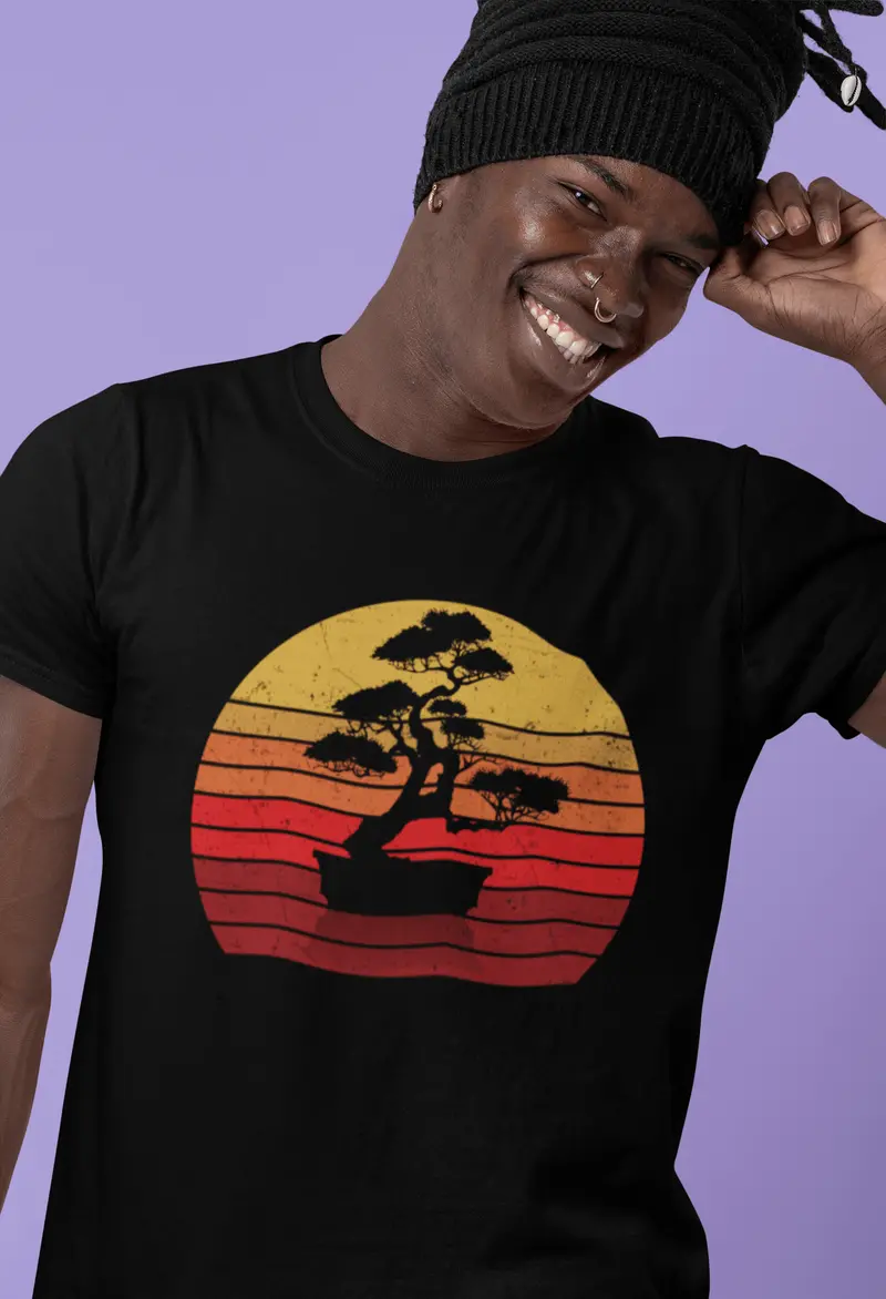 Ultrabasic Men's Vintage T-Shirt Retro Bonsai Tree 1