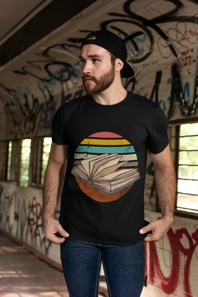 Ultrabasic Men's Vintage T-Shirt Retro Book - Reading Reader Tee Shirt 1