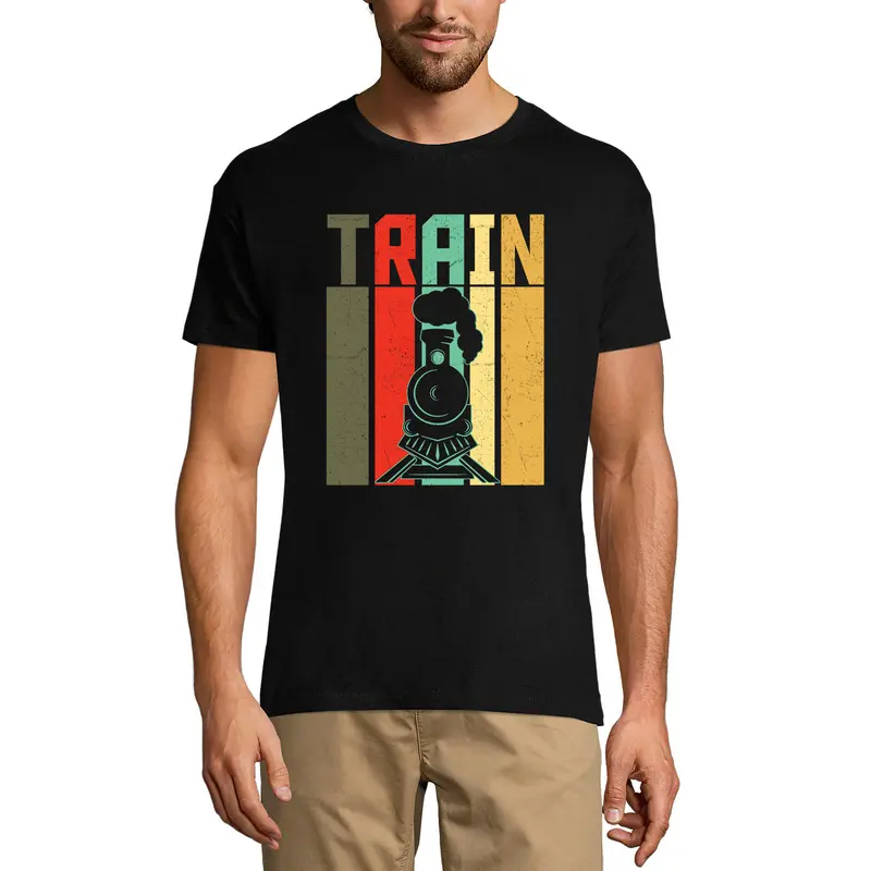 Ultrabasic Men's Vintage T-Shirt Retro Train 2