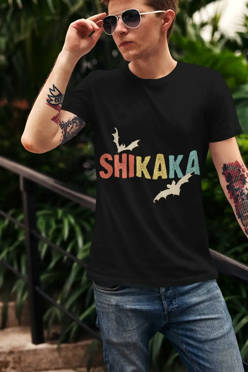 Ultrabasic Men's Vintage T-Shirt Shikaka - Albino Bat - Retro Movie Tee Shirt 1