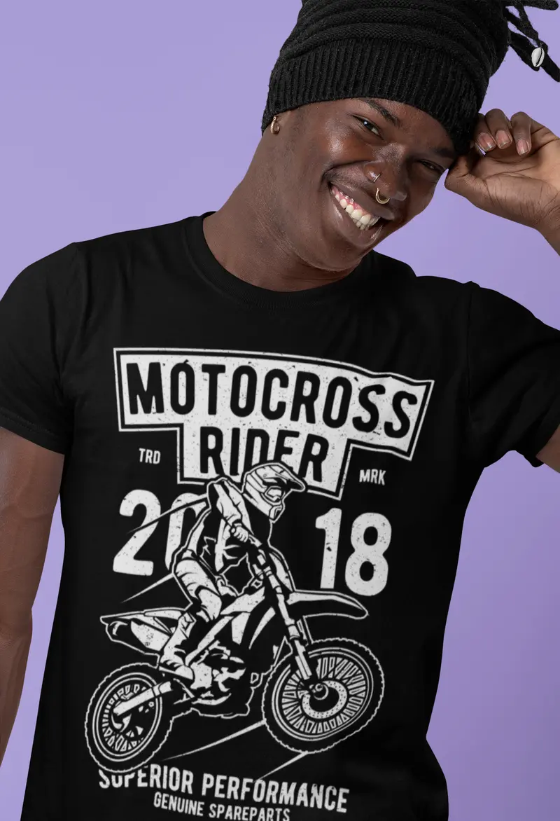 Ultrabasic Motocross Rider 2018 - Mountain Bicycle Graphic Tee - Extreme Cycling 2