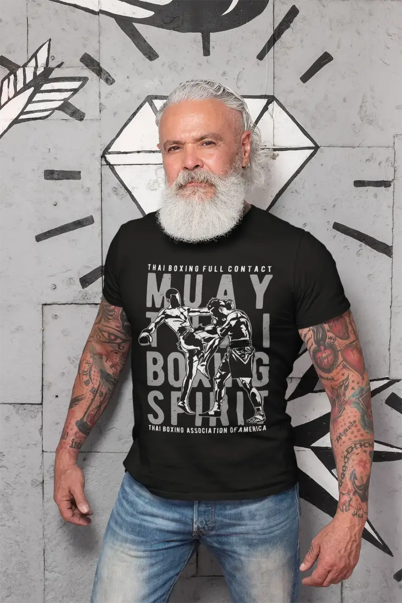 Ultrabasic Muay Thai Men's T-Shirt - Boxing Kickboxing Fighter Graphic Gift Tee 1