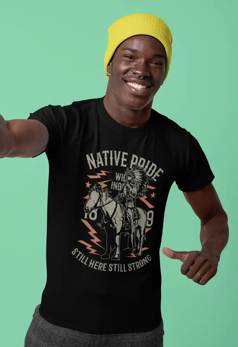 Ultrabasic Native American Indian Graphic Men's T-Shirt - Native Pride Gift Tee 1