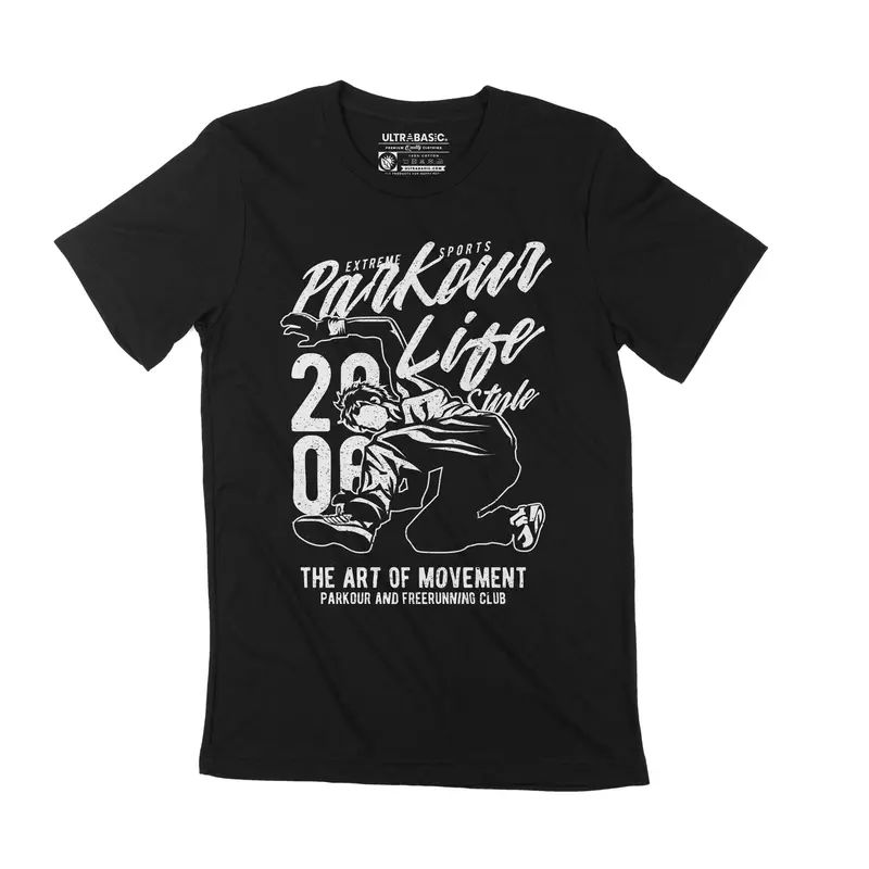 Ultrabasic Parkour Lifestyle Men's T-Shirt - Extreme Sports Graphic Tee 2