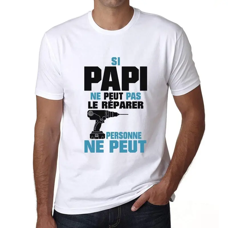 Ultrabasic - Si Papi Ne Peut Pas Le Repairer Personne Ne Peut Unisex T-Shirt Noir 1