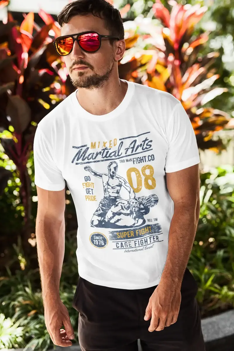Ultrabasic Super Fight Cage Fighter Men's T-Shirt - Mixed Martial Arts Mma 1