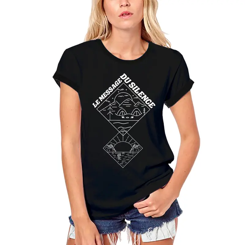 Ultrabasic T-Shirt Bio Femme Le Message Du Silence - Repos Pour L'âme 1