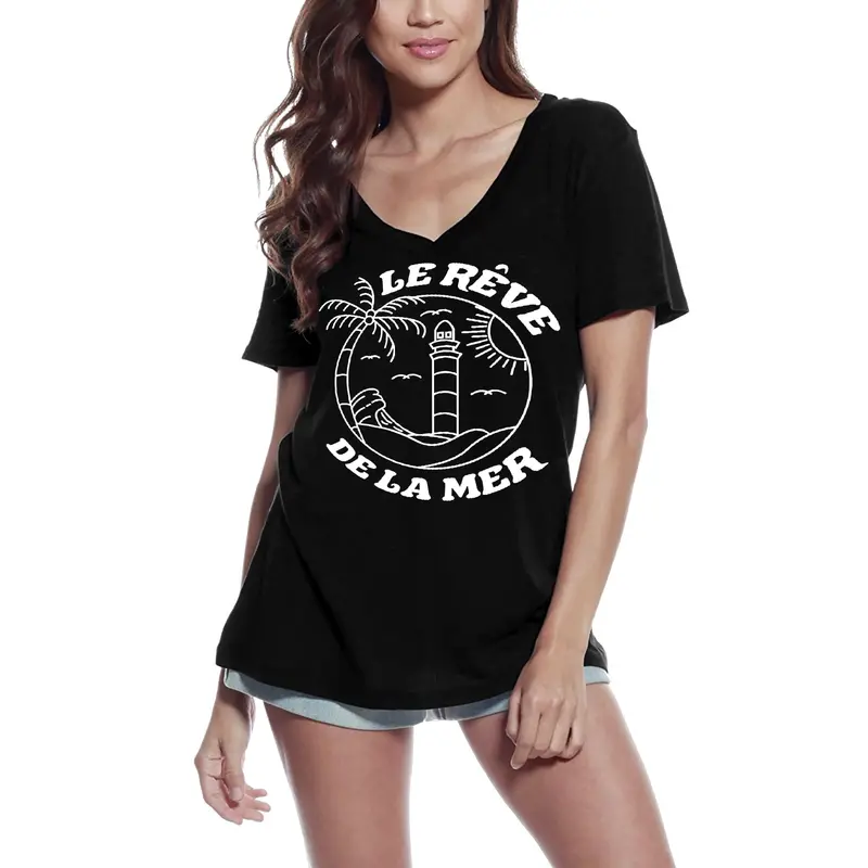 Ultrabasic T-Shirt Bio Femme Le Réve De La Mer - Phare Sur La Mer 3