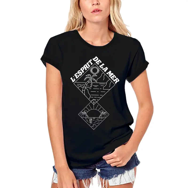 Ultrabasic T-Shirt Bio Femme L'esprit De La Mer - Plaisir D'été 1