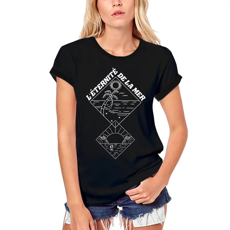 Ultrabasic T-Shirt Bio Femme L'éternité De La Mer - Juste Les Palmiers Et L'été 1