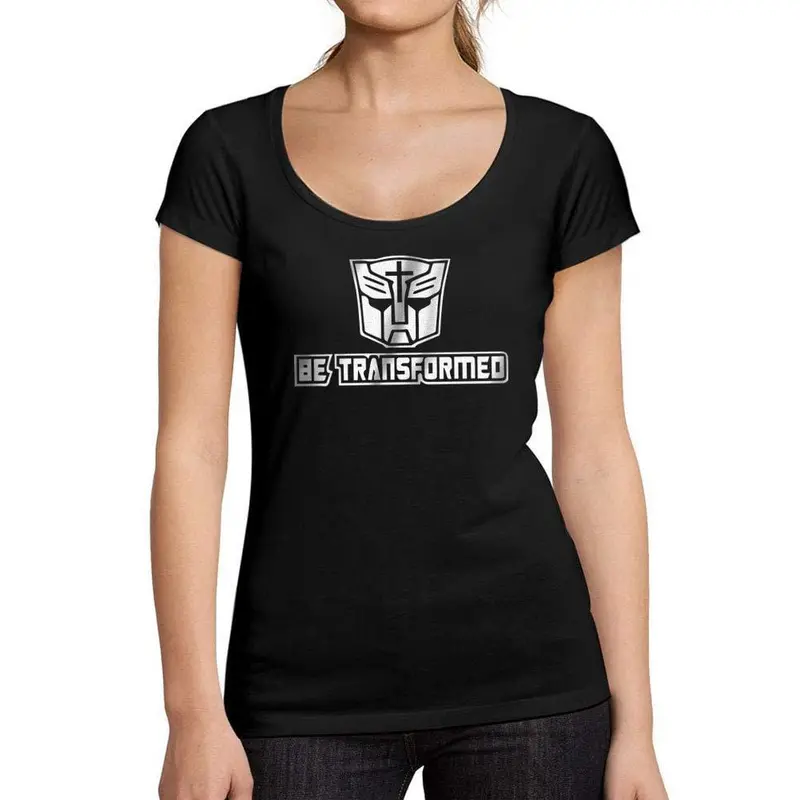 Ultrabasic - T-Shirt Donna Ampia Scollatura Être Transformé Profondo Nero 1