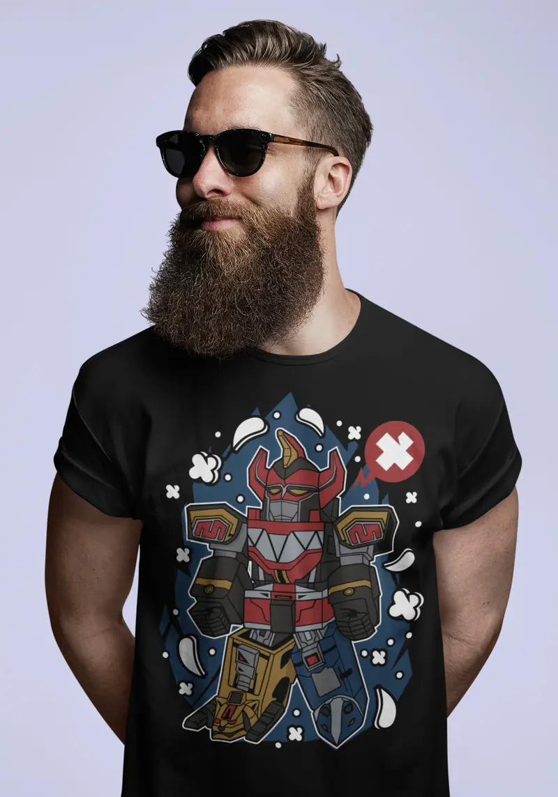 Ultrabasic T-Shirt For Men A Giant Fighting Machine - Birthday Gift Apparel 1