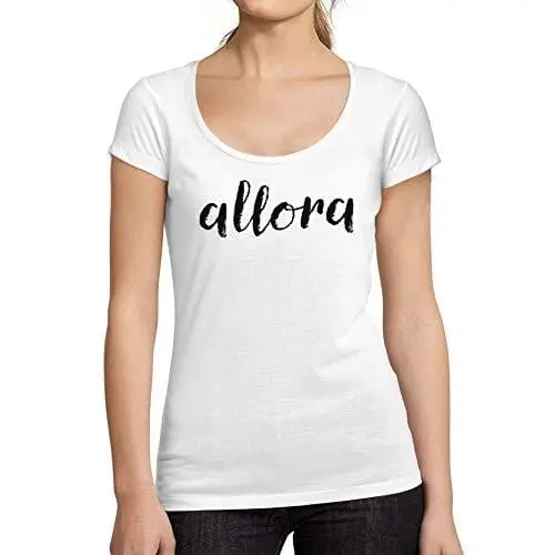 Ultrabasic - Tee-Shirt Femme Col Rond Décolleté Allora Blanc 1