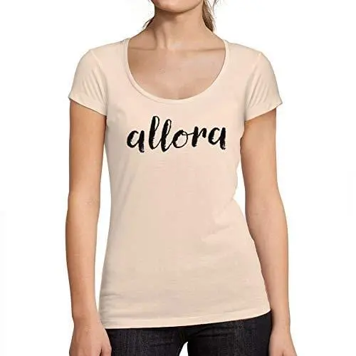 Ultrabasic - Tee-Shirt Femme Col Rond Décolleté Allora Rose Crémeux 1