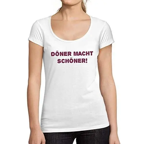 Ultrabasic - Tee-Shirt Femme Col Rond Décolleté Döner Macht Schöner 1
