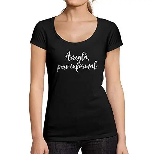 Ultrabasic - Tee-Shirt Femme Col Rond Décolleté La Abuela Mas Chingona 1